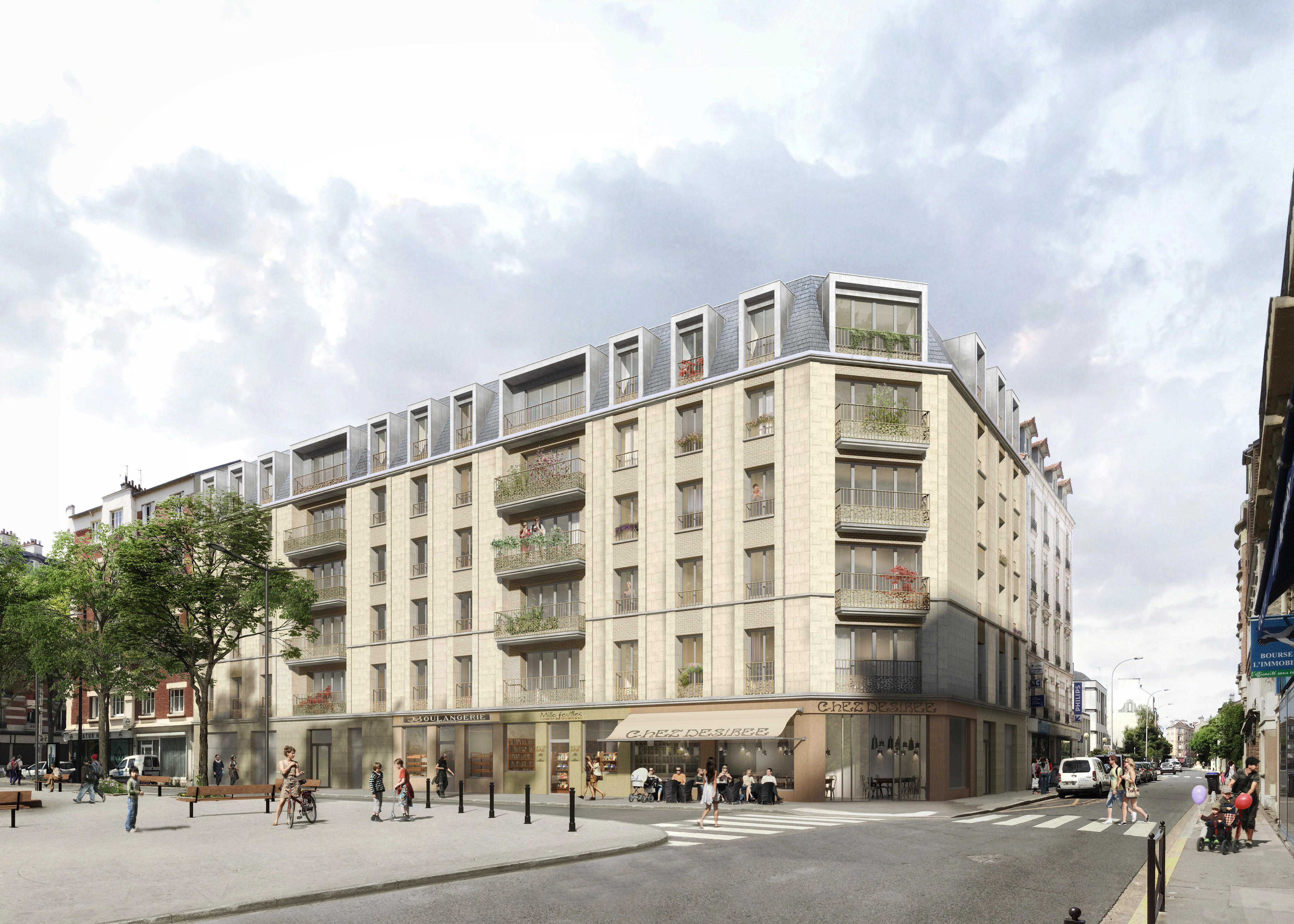 Pose de première pierre Square République à Bois-Colombes