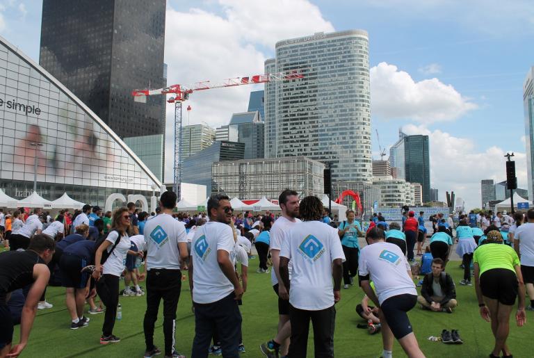 Challenge interentreprises contre la faim le 15 juin 2018 sur le parvis de La Défense