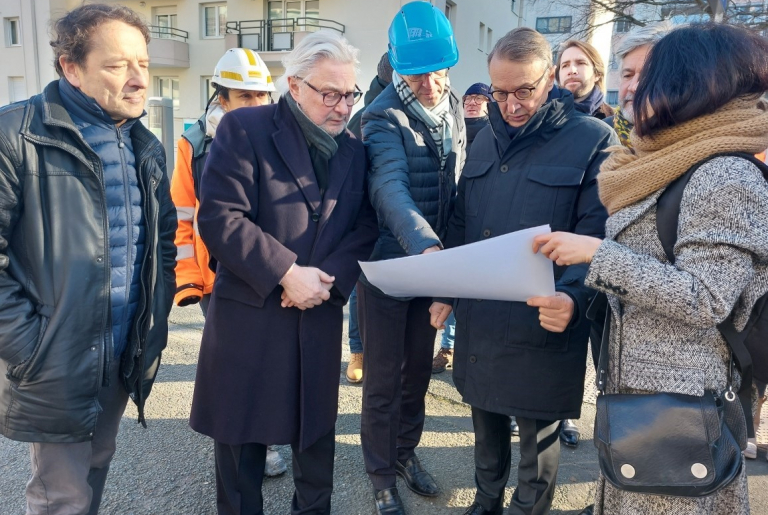 visite de chantier à Chaville