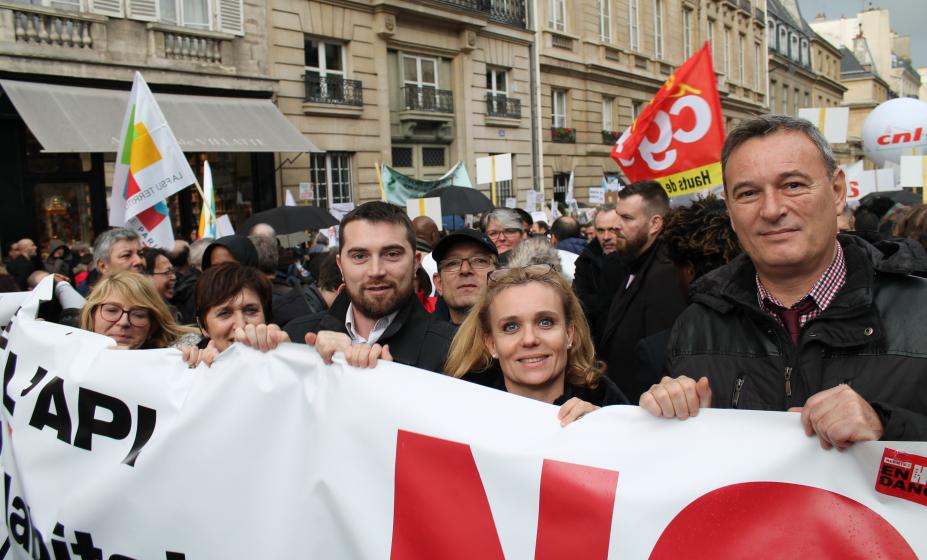 Les personnels, les syndicats et associations de locataires de Hauts-de-Seine Habitat se sont mobilisés le 23 novembre contre la baisse des APL devant le Sénat