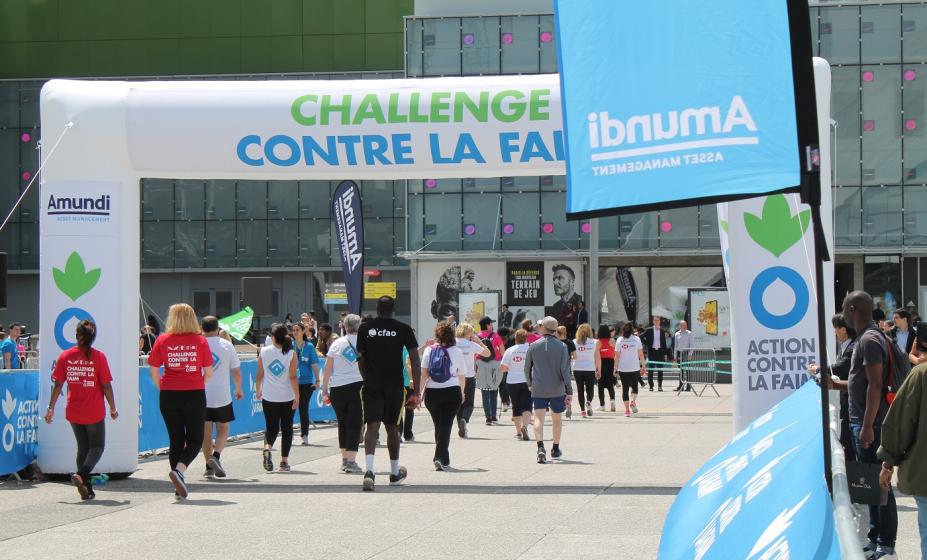 Challenge interentreprises contre la faim le 15 juin 2018 sur le parvis de La Défense