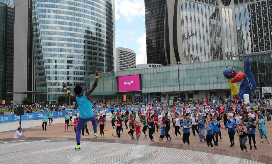 Challenge interentreprises contre la faim le 15 juin 2018 sur le parvis de La Défense