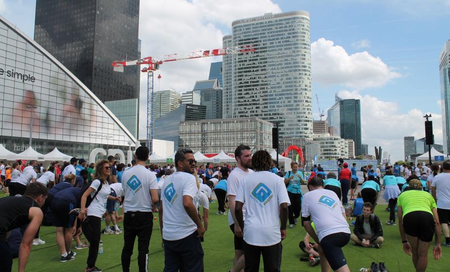 Challenge interentreprises contre la faim le 15 juin 2018 sur le parvis de La Défense