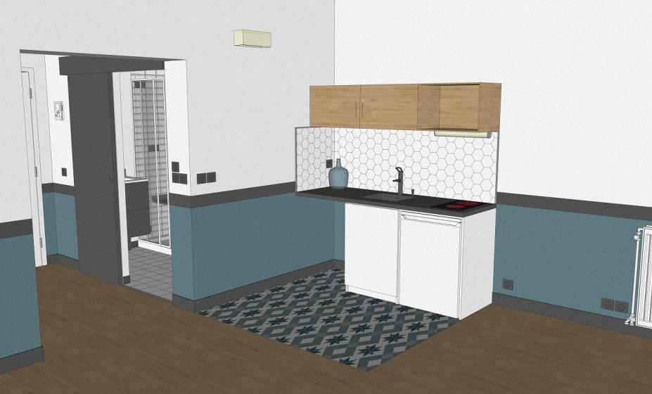 Amélioration du confort de vie des résidents avec des logements autonomes équipés d’une salle de douche et kitchenette - Agence Magendie Architecte