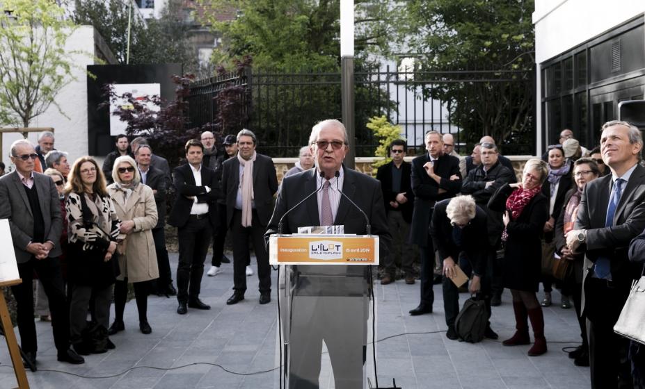 Inauguration par Christian Dupuy de l'Ilôt Emile Duclaux à Suresnes - photo Christophe Bertolin IP3