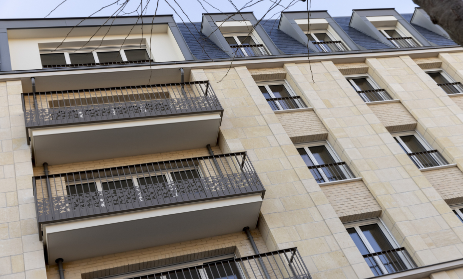 Vue sur la façade du programme Square République à Bois-Colombes : photo Christophe Bertolin, agence IP3 Press