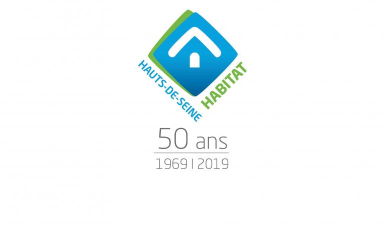 Logo Hauts-de-Seine Habitat 50 ans