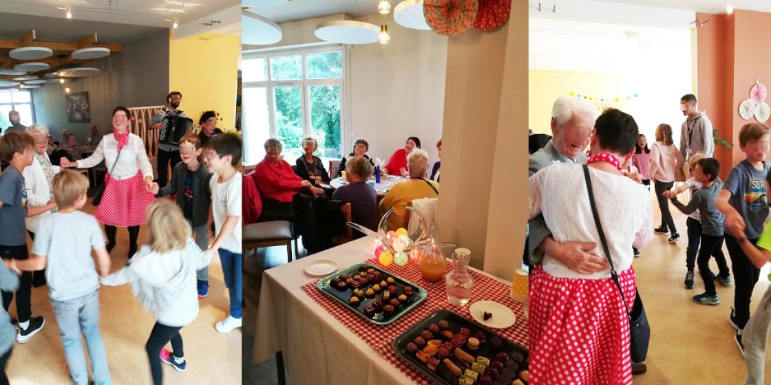 Accompagnée d’un accordéoniste, l’ambiance de la guinguette était au rendez-vous