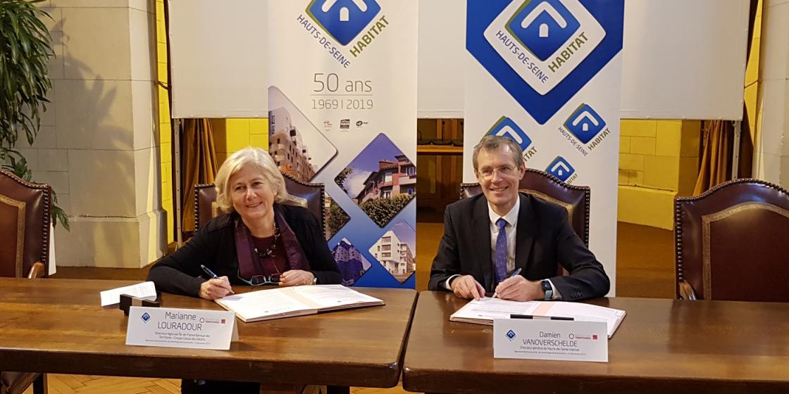 Signature du contrat de réaménagement des prêts de Hauts-de-Seine Habitat auprès de la Banque des Territoires